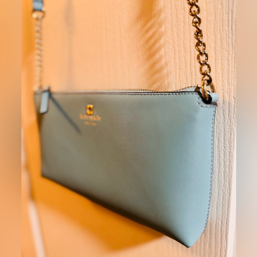 Kate Spade Blue soft Leather Crossbody Bag MSRP: $248 Like New - Picture 12 of 15